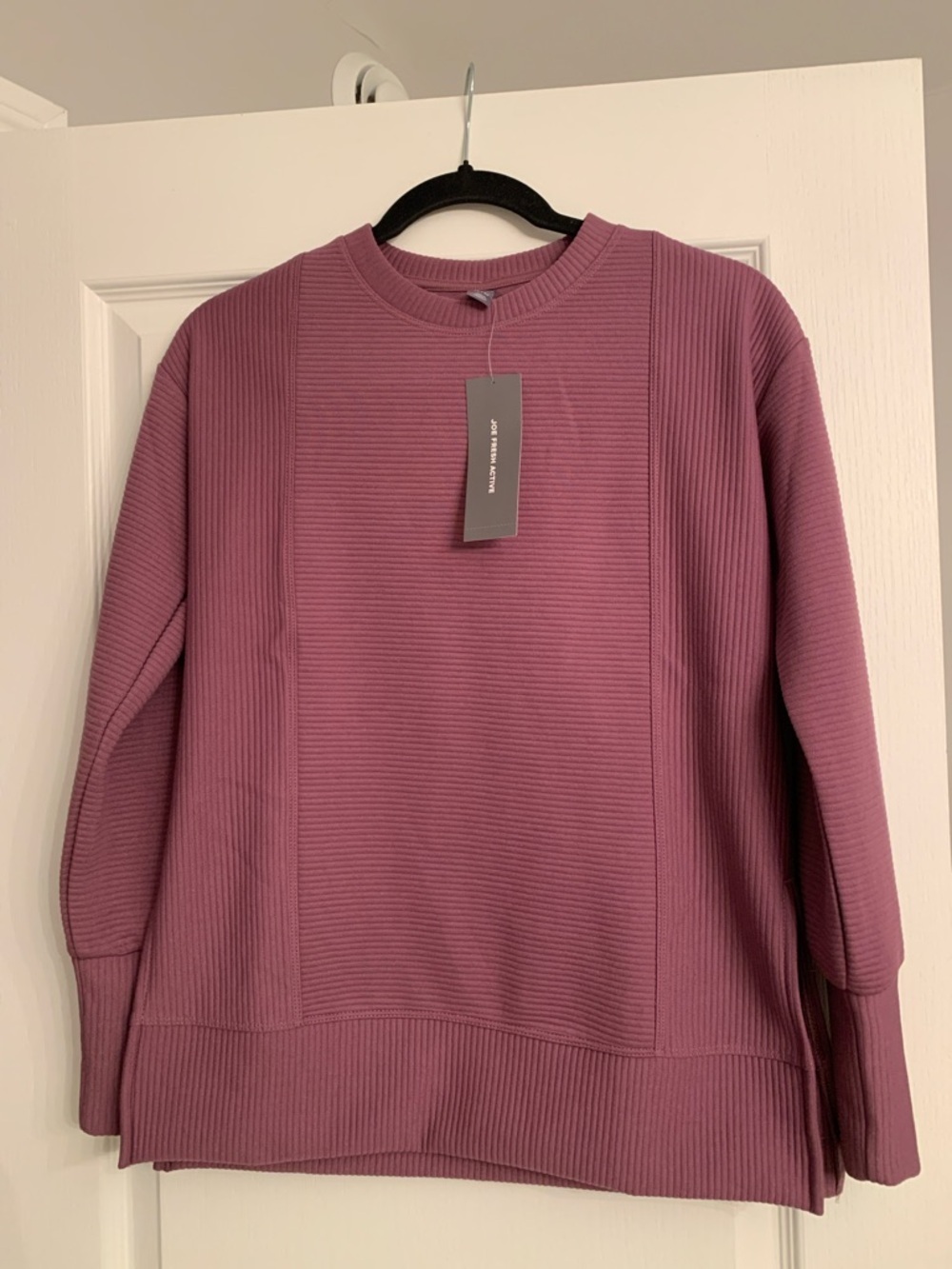 Joe Fresh Dusty Rose Ribbed Crewneck